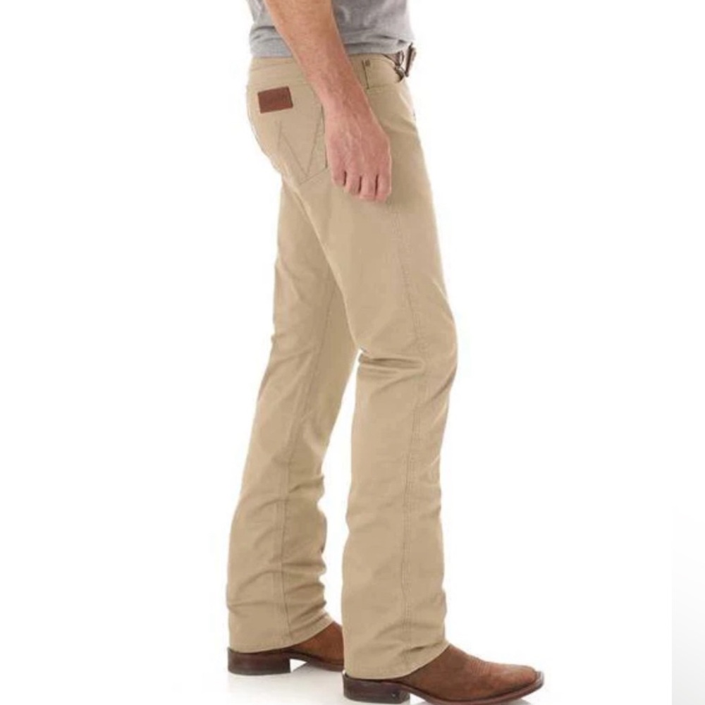 Wrangler Retro Premium Slim Fit Straight Jean - Khaki, 31x34